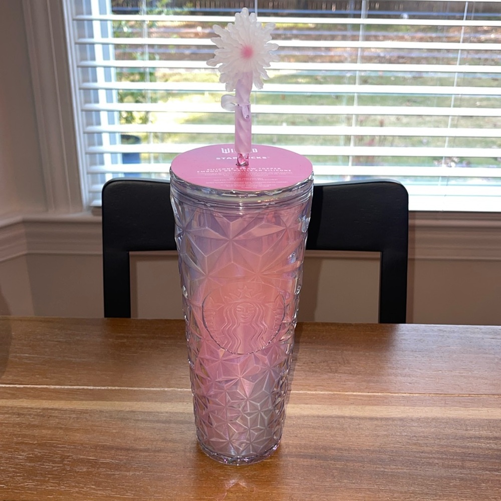 Starbucks Wicked | Glinda Upland Prismatic 24oz Cold Cup with Wand Straw Topper